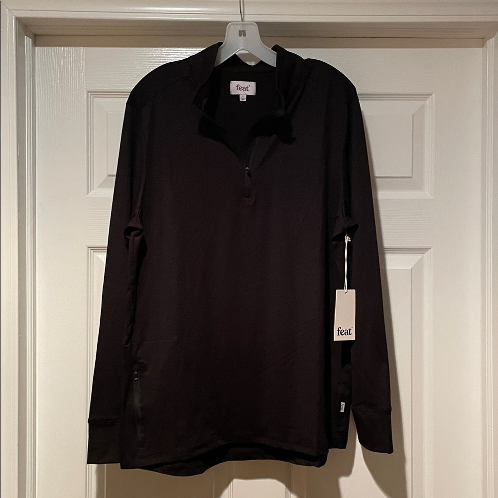 Feat Black Long Sleeve Quarter Zip Pullover